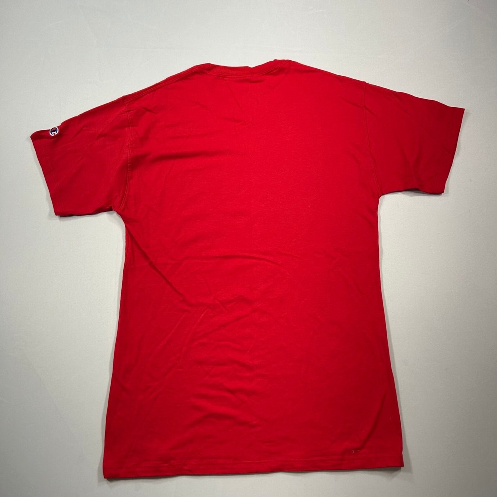 Champion Floral Outlines Logo Graphic T-Shirt Mens Medium Scarlet‎ Red NEW - Picture 3 of 6